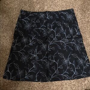 Norton McNaughton Floral Navy Skirt